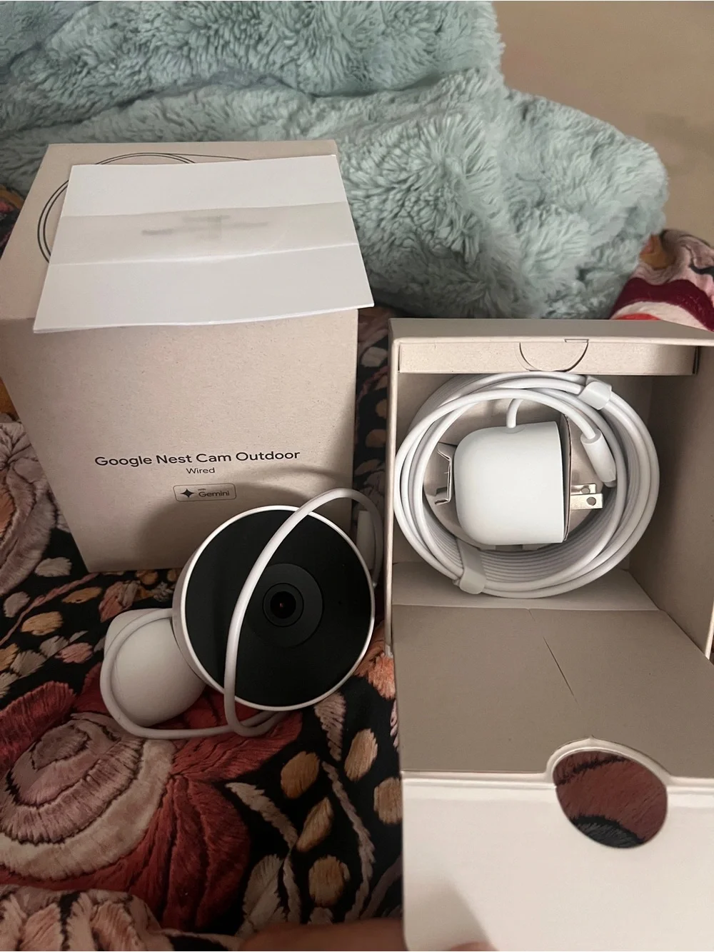 google Nest Cam Outdoor Wired — White and Black Face